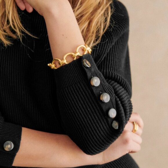 Sezane Sami Jumper in Black *BNWT* (merino wool & cotton) - Picture 5 of 10